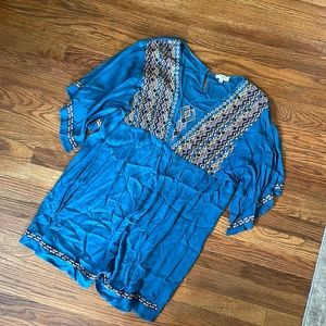 Blue tunic dress